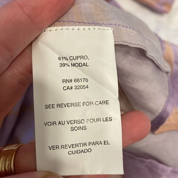 Anthropologie Norblack Norwhite Purple Tie-Dye Sonne Kaftan Maxi Dress Sz Small - Picture 10 of 11